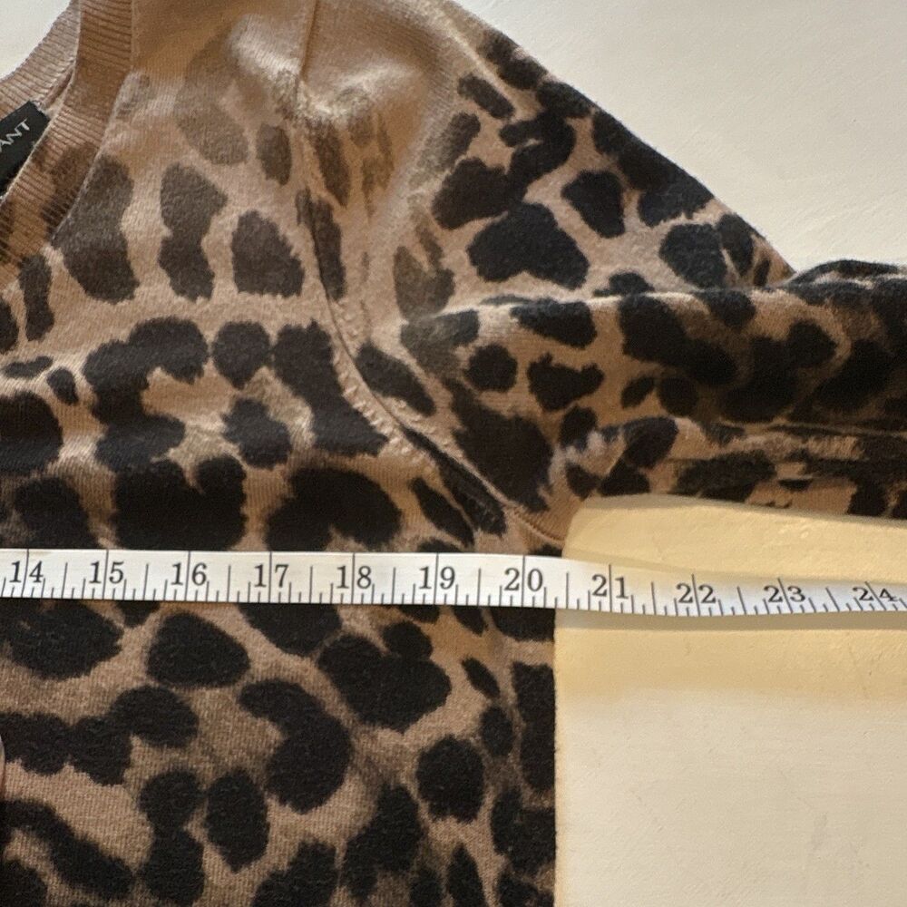 Lane Bryant Brown/Black Leopard Print V-Neck Long Sleeve Pullover Sweater 14/16 - Picture 6 of 8